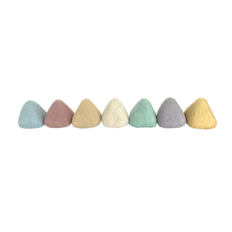 Pastel Felt Pyramids - 7pc