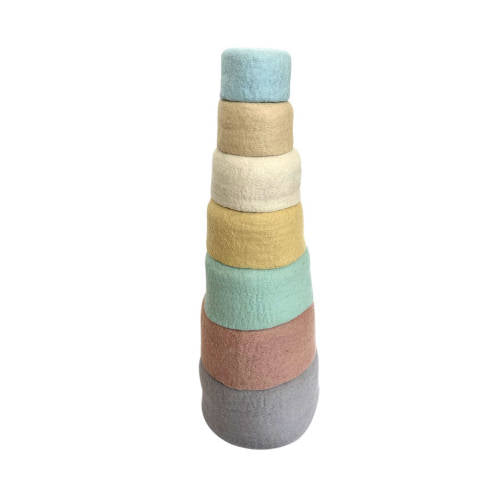 Pastel Felt Nesting Bowls - 7pc - Educating Kids