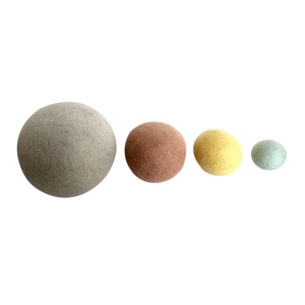 Pastel Felt Balls Varied - 4pc