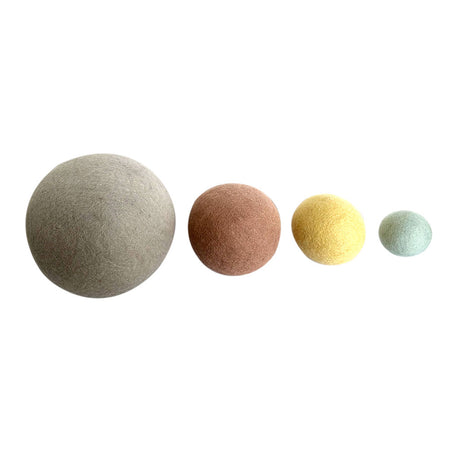 Pastel Felt Balls Varied - 4pc