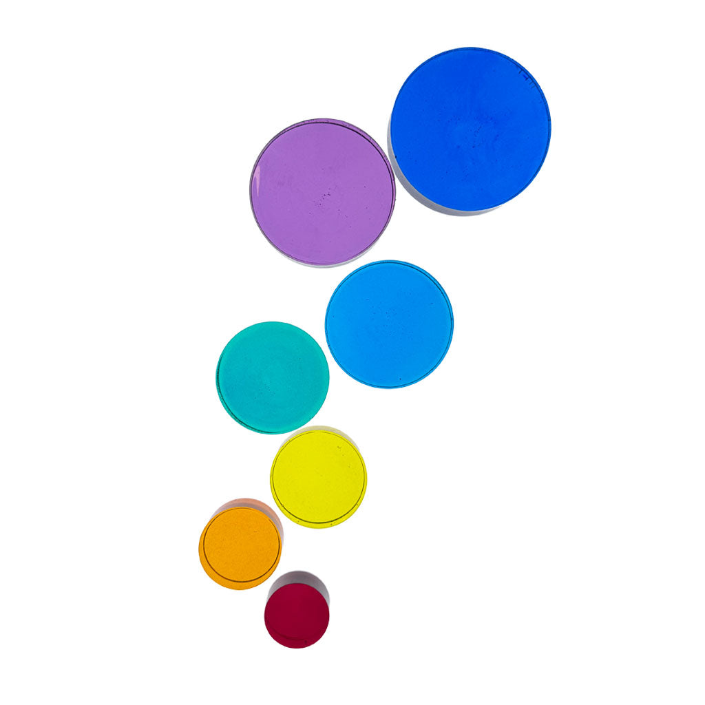 Lucite Rainbow Discs Cool - 7pc