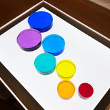 Lucite Rainbow Discs Cool - 7pc