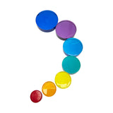 Lucite Rainbow Discs Cool - 7pc