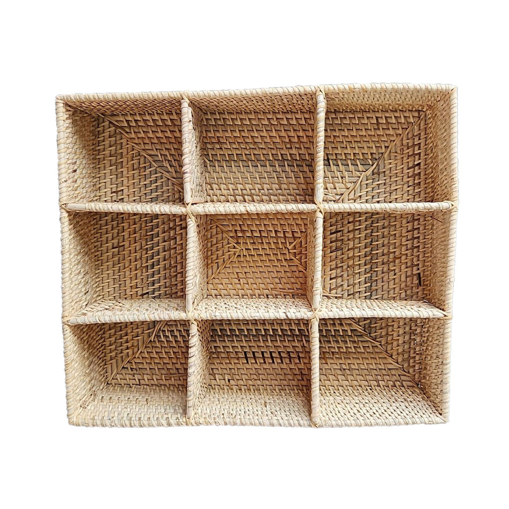 9-Hole Small Rattan Tray