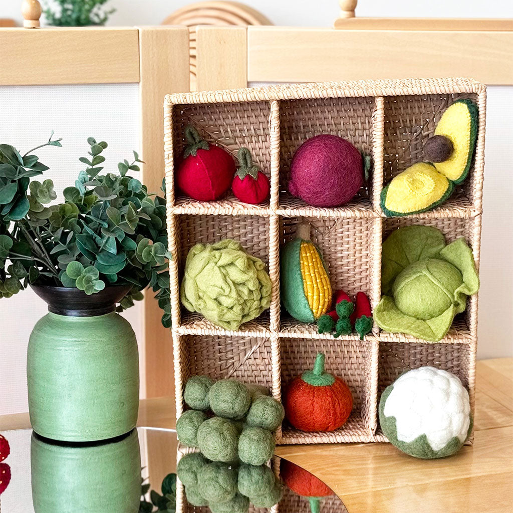 9-Hole Small Rattan Tray