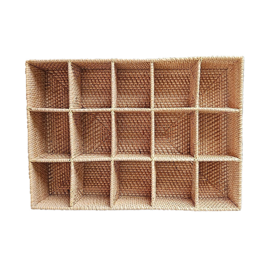 15-Hole Rattan Tray