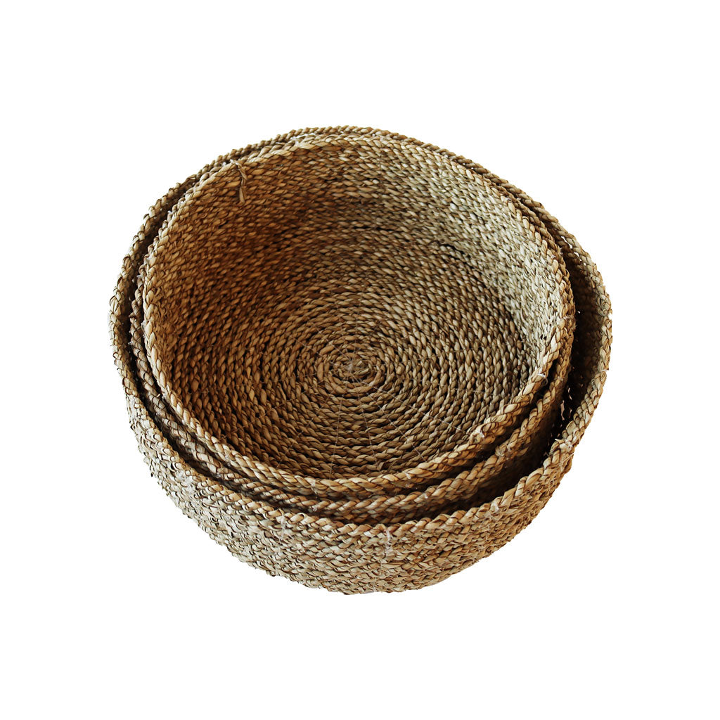 Round Basket Set - Seagrass - 3pc
