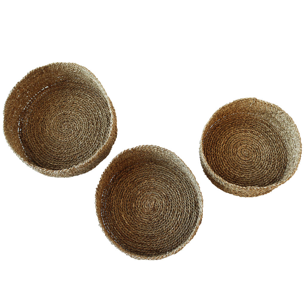 Round Basket Set - Seagrass - 3pc
