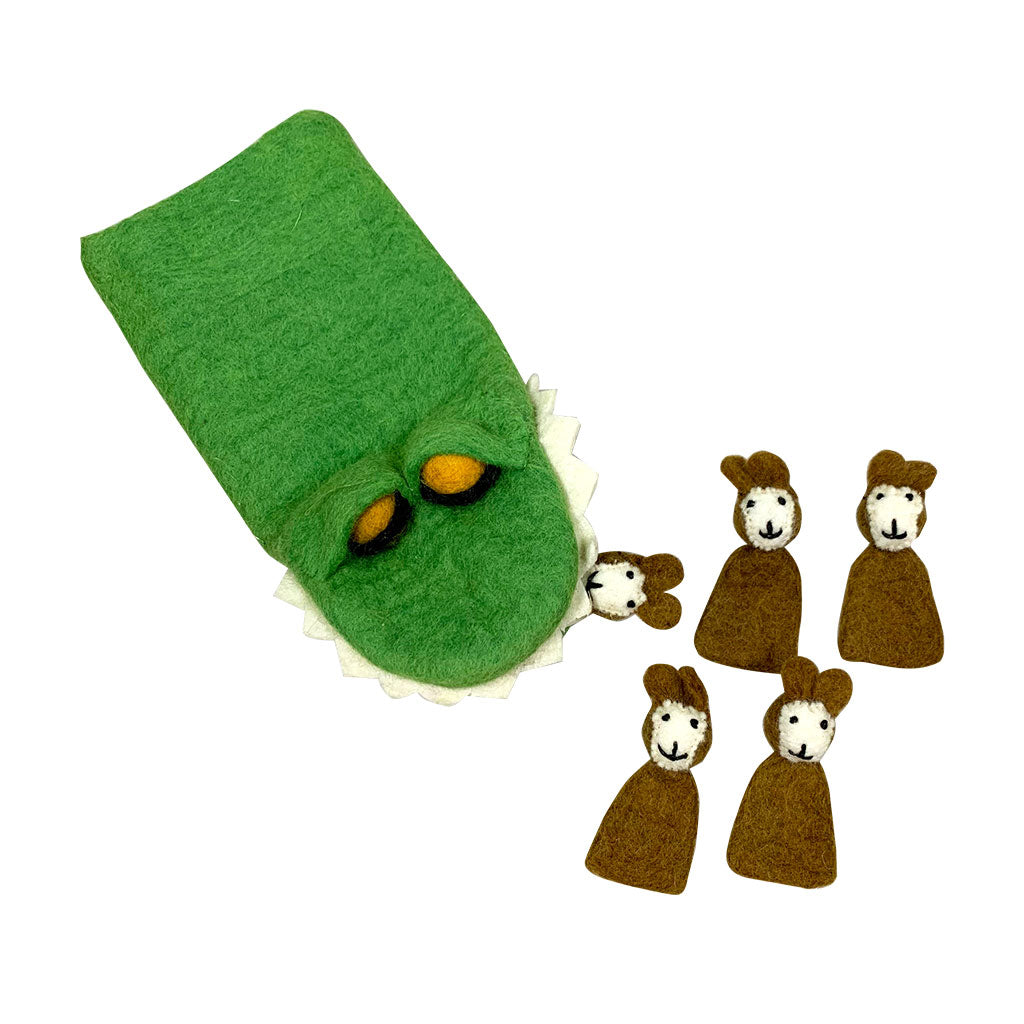 Crocodile and Cheeky Monkeys Hand Puppet