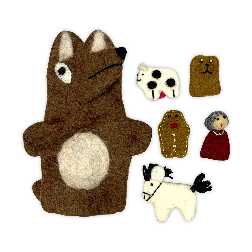 Gingerbread Man Puppet Set