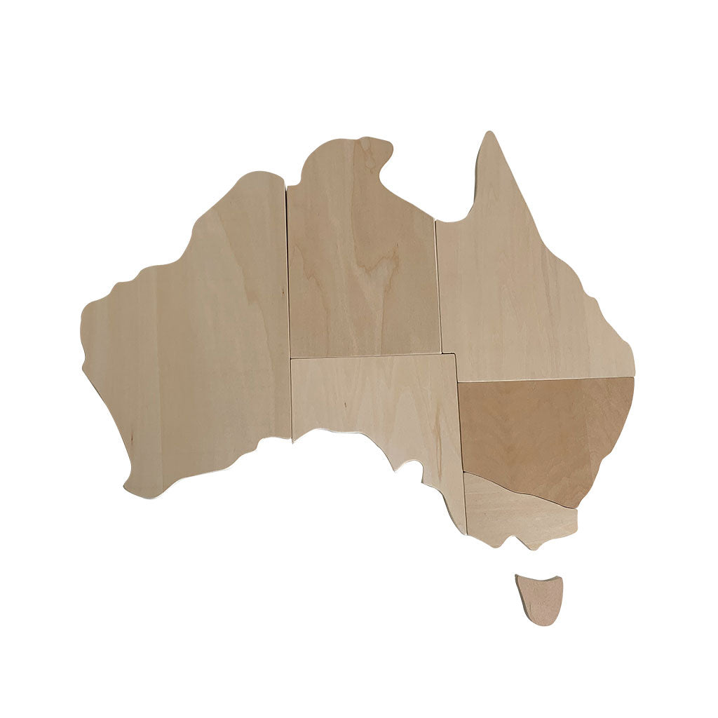 Australian Map Puzzle Natural - 7pc