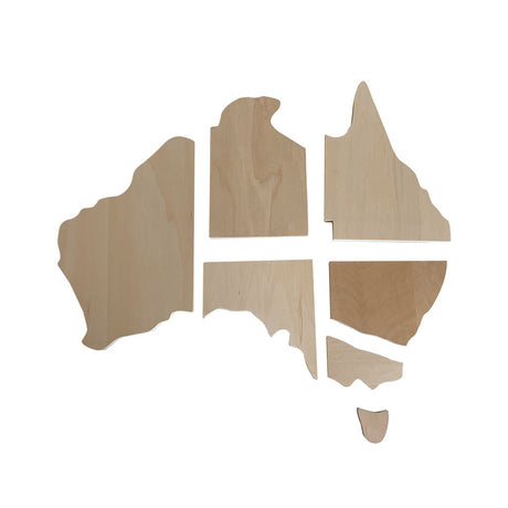 Australian Map Puzzle Natural - 7pc