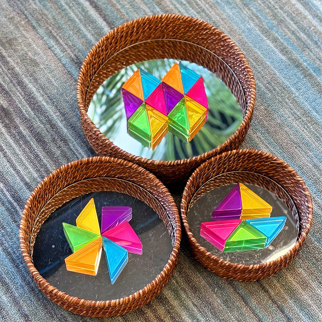 Large Lucite Triangles - 24pc