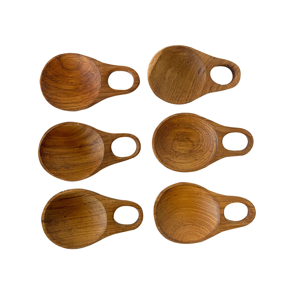 Wooden Moon Scoops - 6pc