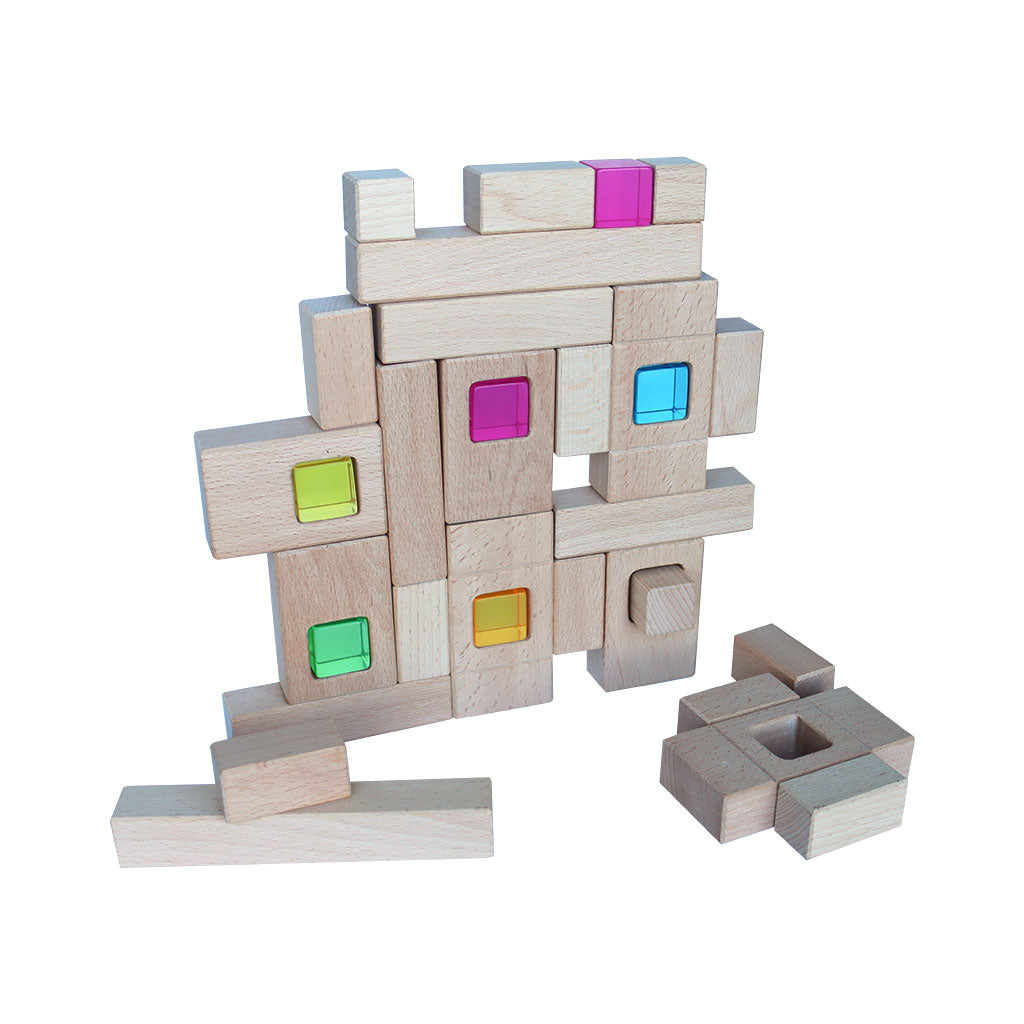 Wooden Hashtag Building - Set of 22