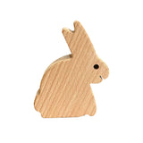 Wooden Garden Animal Figurines - Natural 6pc