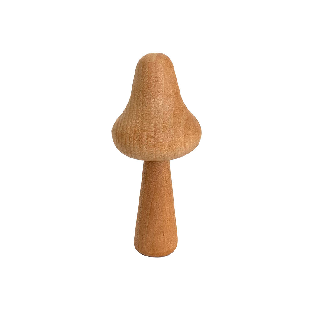 Wooden Mushrooms Natural - 7pc