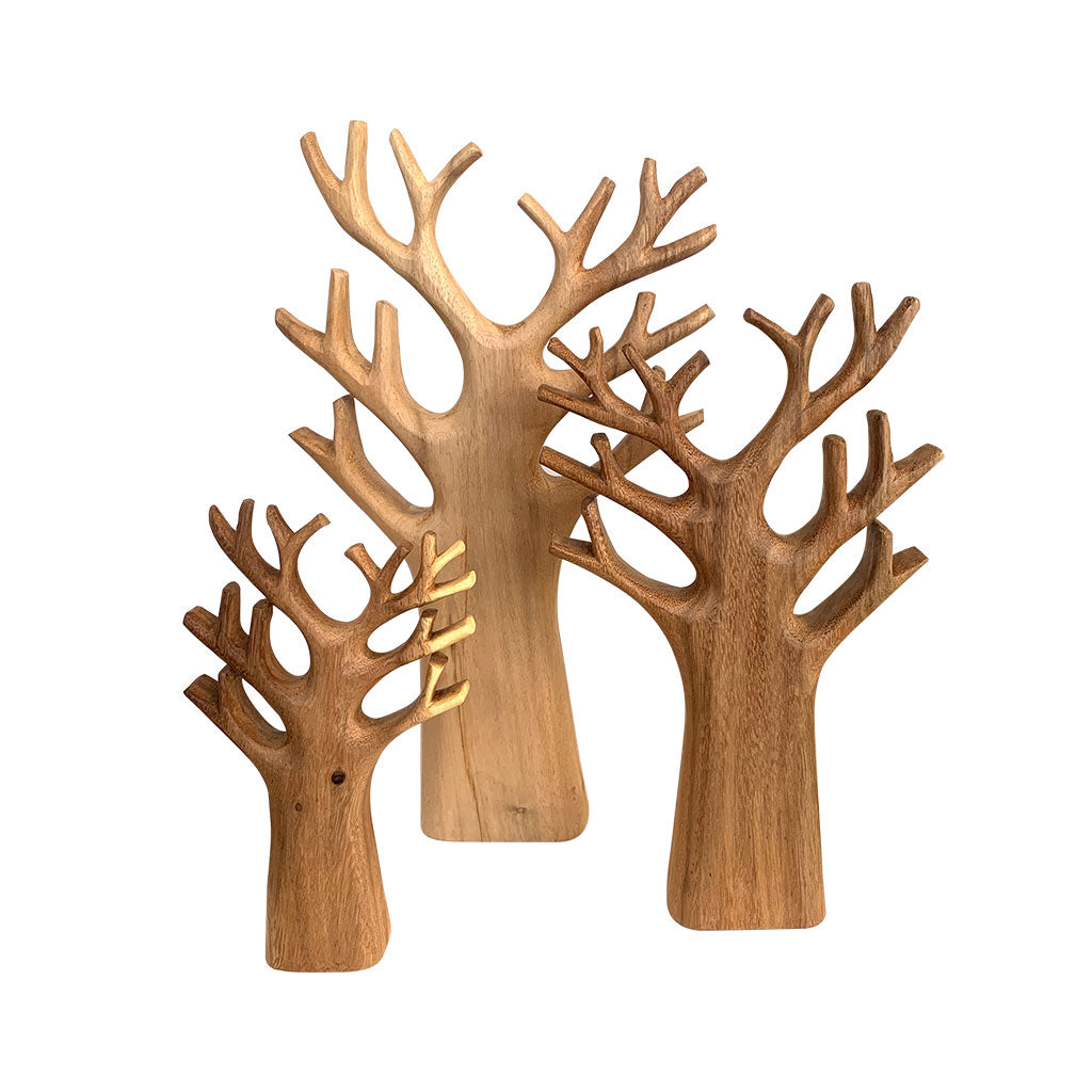 Carved Tree Set - 3pc