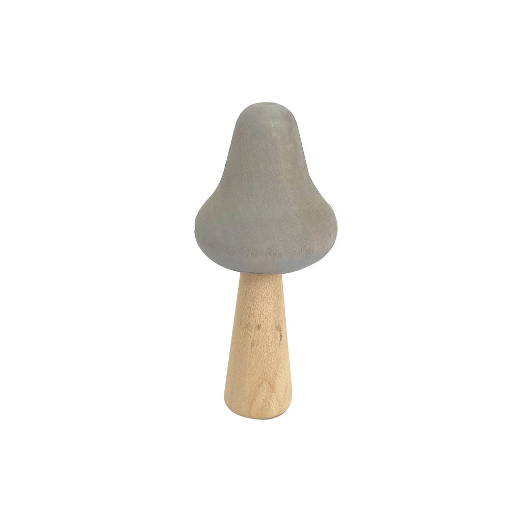 Wooden Mushrooms Achromatic - 6pc