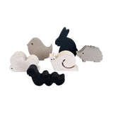 Wooden Garden Animals Achromatic - 6pc