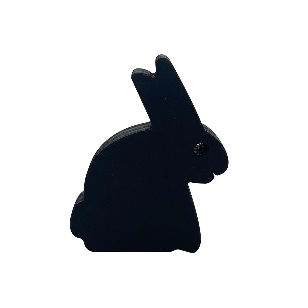 Wooden Bunny Family Achromatic - 4pc