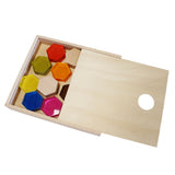 Hexagon Phatt Lucite and Wood Set - 16pc