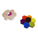 Hexagon Phatt Lucite and Wood Set - 16pc