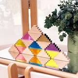 Stepped Phatt Lucite and Wood Set - 16pc