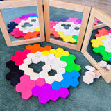 Hexagon Silicone and Wood Set - 80pc