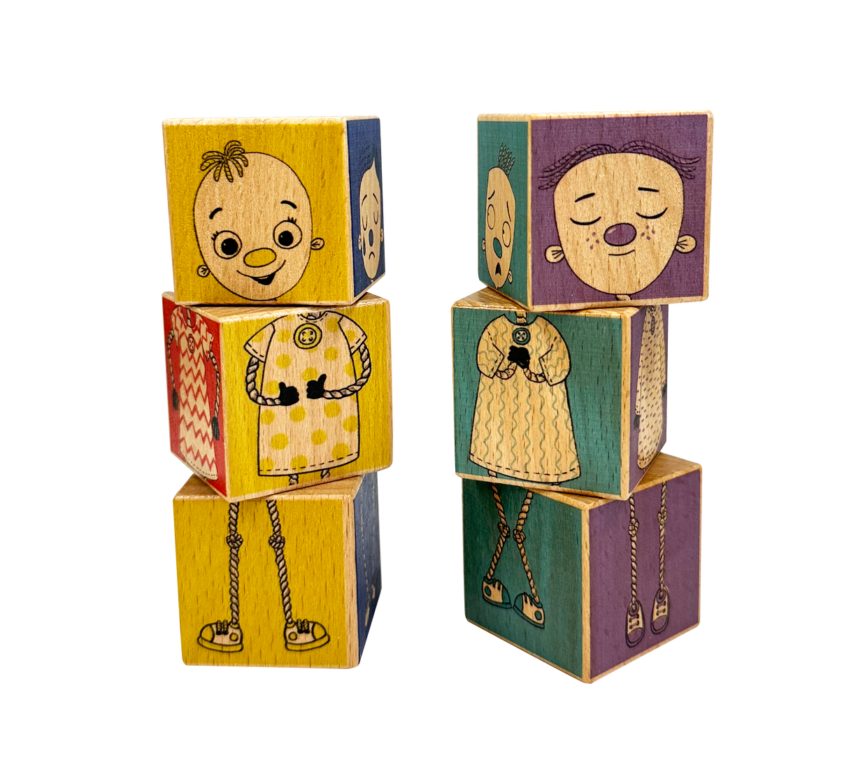 Baby Block Heads - 6pc