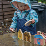 Wooden Three Little Pigs Figures -7pc