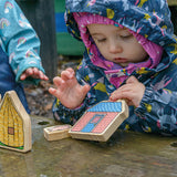 Wooden Three Little Pigs Figures -7pc