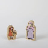 Wooden Red Riding Hood Figures - 4pc