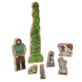 Wooden Jack & the Beanstalk Figures - 7pc
