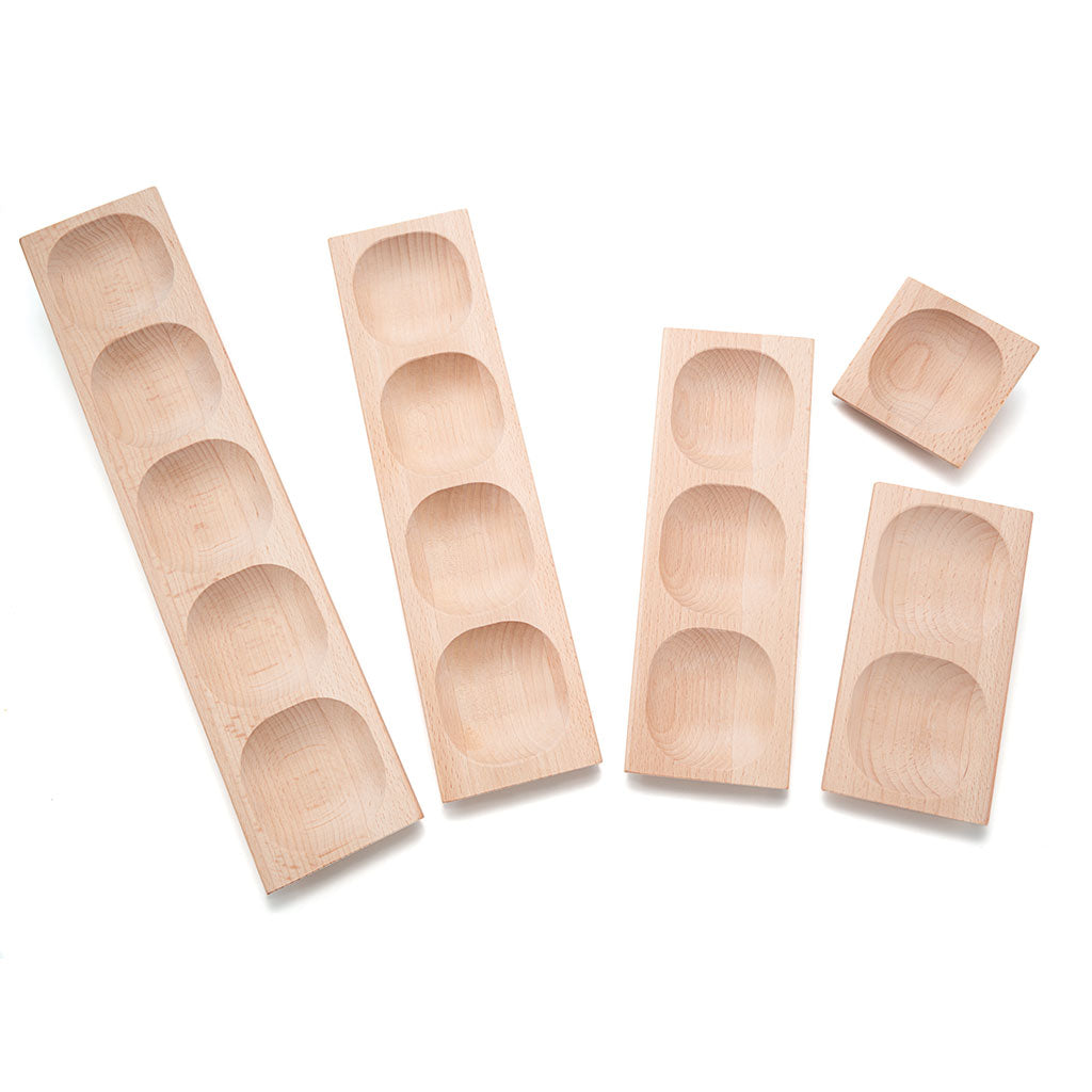 Wooden 1-2-3-4-5 Frame Tray Set