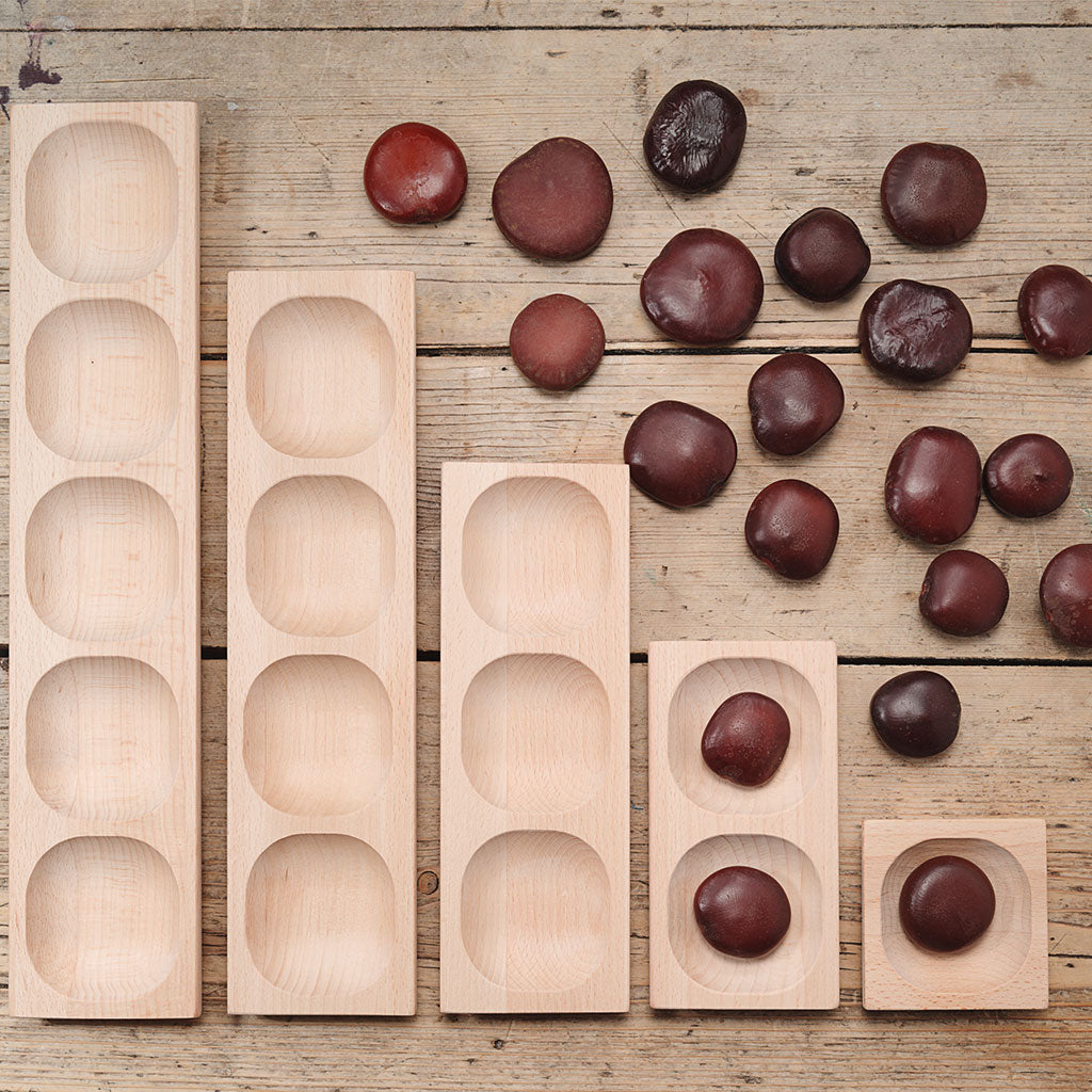 Wooden 1-2-3-4-5 Frame Tray Set