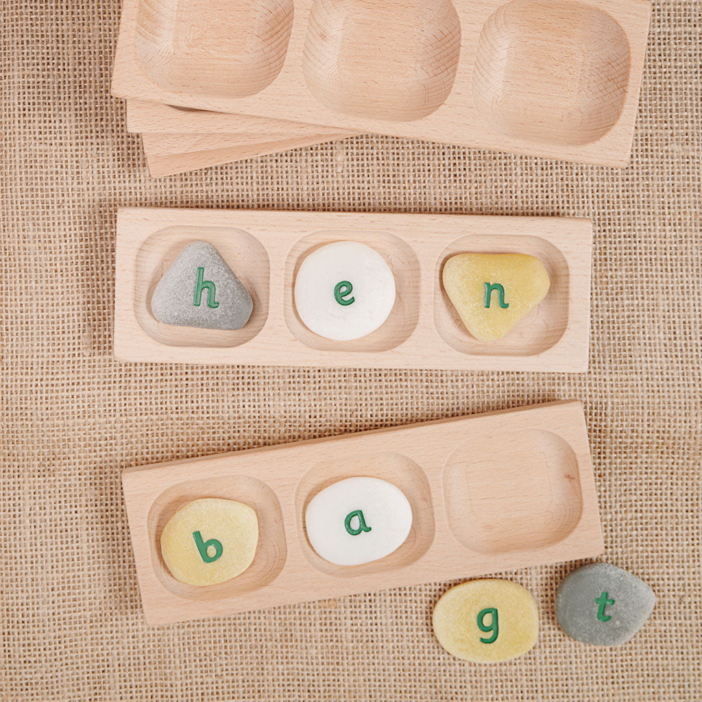 3-Pebble Word-building Trays - Set of 6