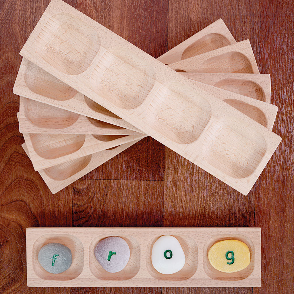 4-Pebble Word-building Trays - Set of 6