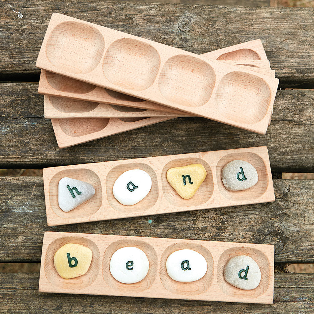 4-Pebble Word-building Trays - Set of 6