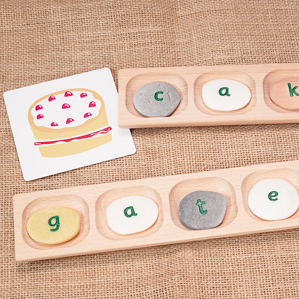 4-Pebble Word-building Trays - Set of 6