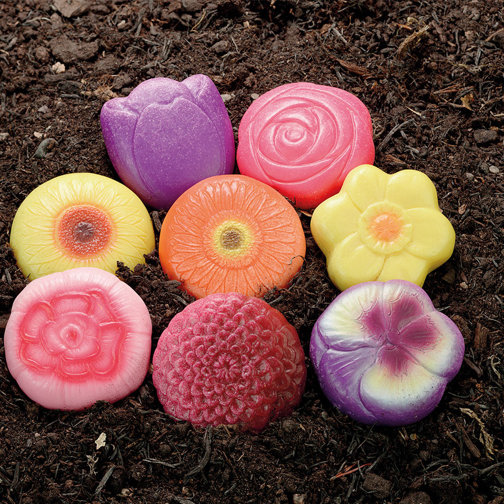 Sensory Play Stones: Flowers - 8pc