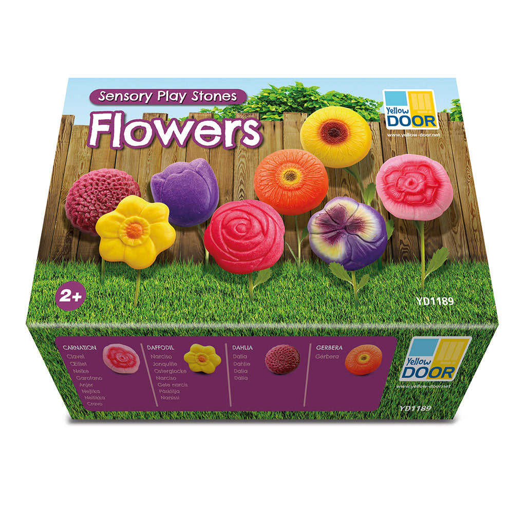 Sensory Play Stones: Flowers - 8pc