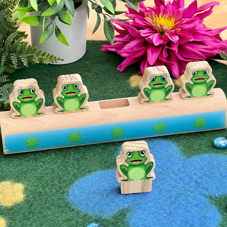 Five Frogs on a Log