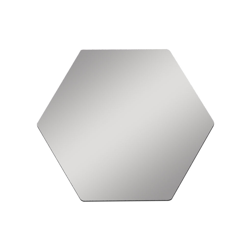 Hexagon Acrylic Mirrors Silver 30cm - 4pc