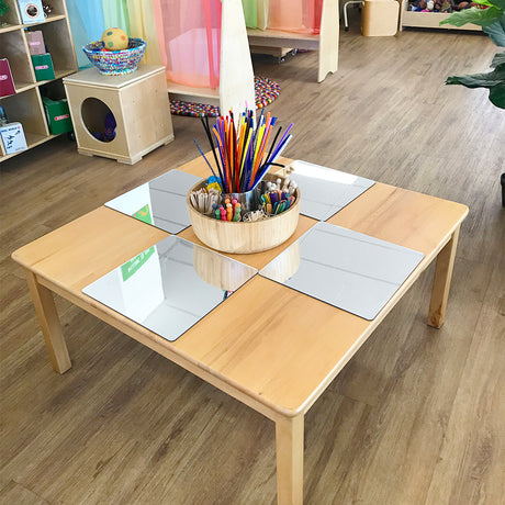 Square Acrylic Mirrors Silver 30cm - 4pc