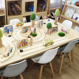 Wooden Road Track Set - 20pc