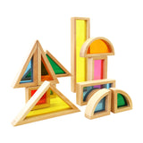 Large Coloured Perspex Blocks - 12pc