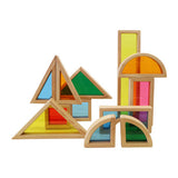 Large Coloured Perspex Blocks - 12pc - Educating Kids