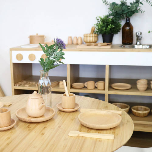 Wooden Tableware - Set of 52 - Educating Kids