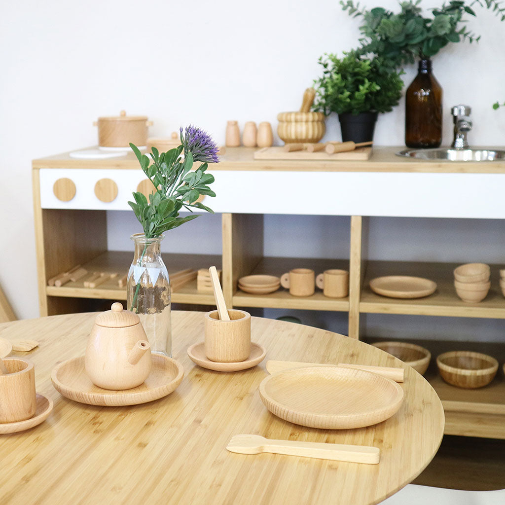 Wooden Tableware - 52pc